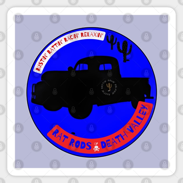 Rat Rods Of Death Valley By Abby Anime(c) Sticker by Abby Anime